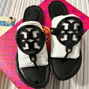 Tory Burch Miller Leather Sandal Black